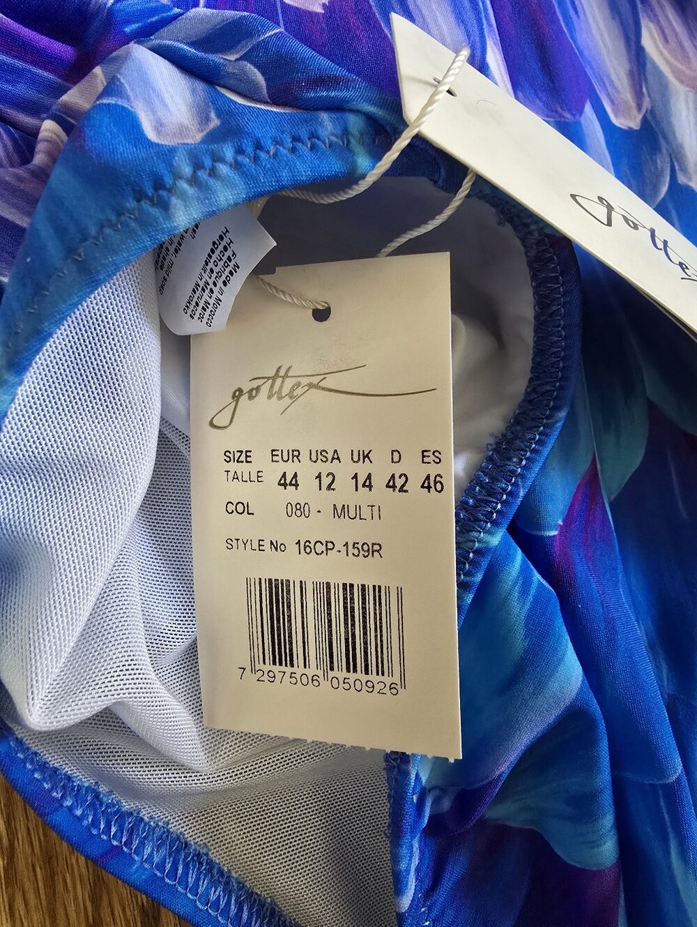 Gottex Womens Multicolor One-Piece Swimsuit - Pink, Purple & Blue - Picture 7 of 8